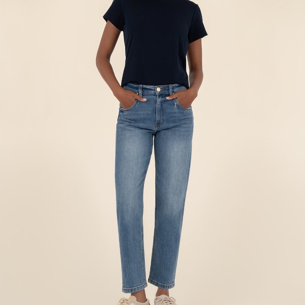Kut from the Kloth Kit High Rise Relaxed Straight Leg Size 1414 / Ahead W/Medium